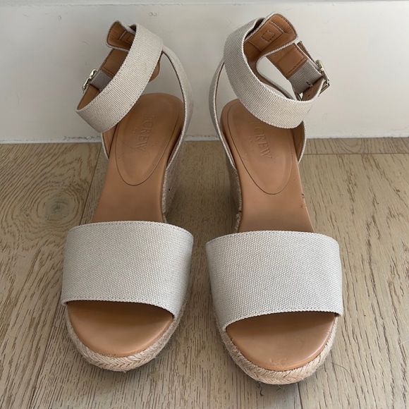 JCrew Ankle Strap Wedge Espadrilles - 8.5 - Picture 1 of 10